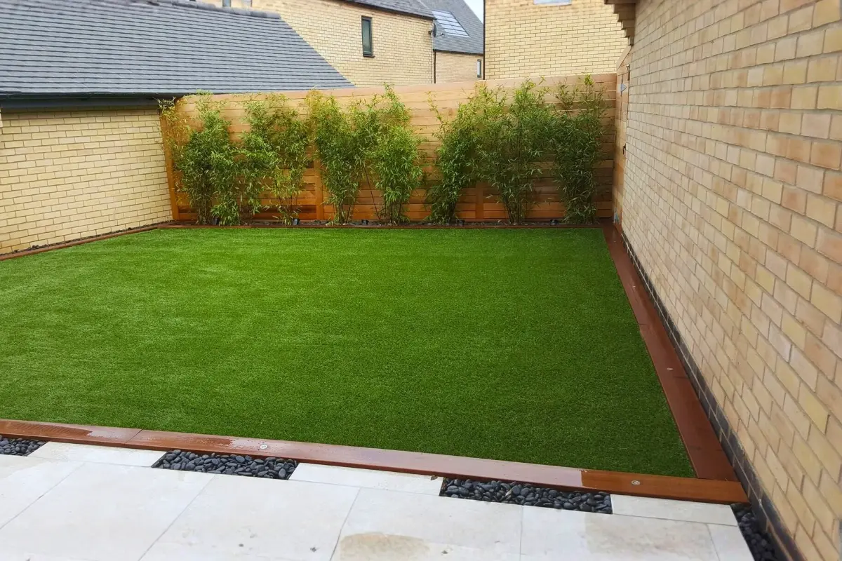 Garden layout featuring artificial grass